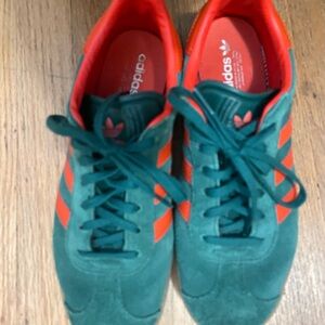 Adidas Gazelle Kids Green and Orange Sneakers
